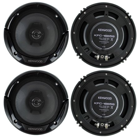 Kenwood KFC-1666S 6.5 Inch 300 Watt 2-Way Car Audio Door Coaxial Speakers - 4 (Best Car Speakers Under 100)