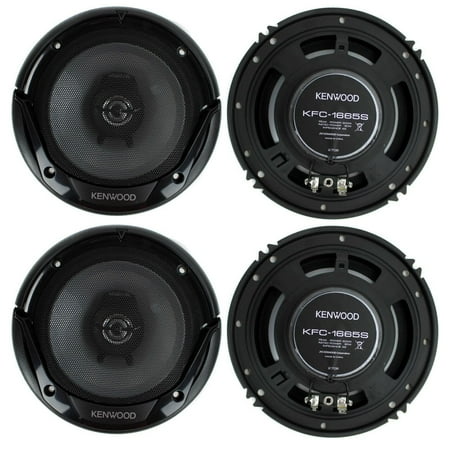 Kenwood KFC-1666S 6.5 Inch 300 Watt 2-Way Car Audio Door Coaxial Speakers - 4 Speakers