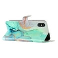 thumbnail image 3 of Nalacover Wallet Case for iPhone XS / iPhone X with Painting Pattern PU Leather Magnetic Kickstand Flip Folio Cover, Card Slots Holder Soft Silicone Shockproof Protective Case, Green Marble, 3 of 8
