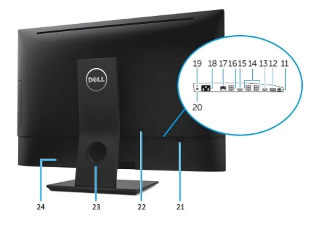 Restored Dell Optiplex 7440 AIO | 23.8" 1920x1080 FHD | Core i5 - 6500 - 256GB SSD Hard Drive - 8GB RAM | 4 cores @ 3.6 GHz Win 10 Pro Black