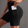 thumbnail image 2 of IWRICH Women's Biker Shorts with Pockets High Waist Yoga Shorts Running Gym Workout Leggings Black L, 2 of 5