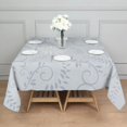 thumbnail image 4 of Floral 52" Square Waterproof Tablecloth, Floral Print Polyester Table Cover, 4 of 6