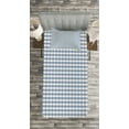 thumbnail image 3 of Ambesonne Geometric Quilted Bedspread Set 2 Pcs, Diamond Line Modern, Twin Size, Slate Blue White Blue, 3 of 3
