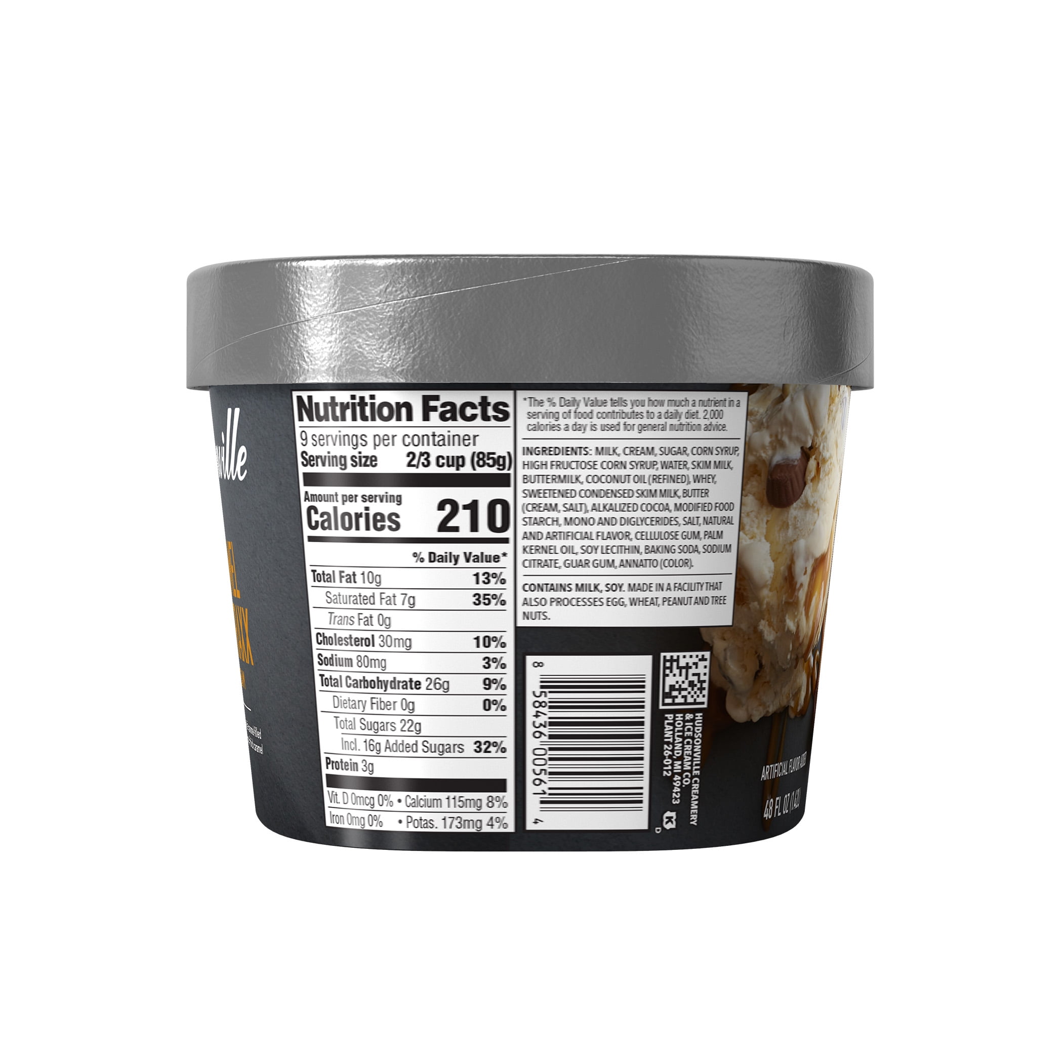 Hudsonville Caramel Deer Traxx Ice Cream, 48 fl oz, 1 Count