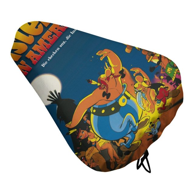 Astérix y Obélix: El Gran Combate Funda de Asiento de Bicicleta Impermeable, Cojín Elástico Suave, Protector contra Lluvia, Polvo y UV