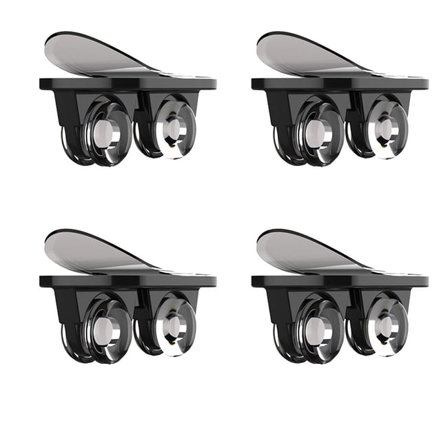 Clearance! Huarll Storage Boxes Pulley, 4Pcs Storage Box Pulley Storage Box Pulley Adhesive Pulley Storage Box Can Stick, Limited Time Flash Sale