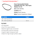 thumbnail image 2 of Power Steering Multi Rib Belt - Compatible with 1996 - 2002 Toyota 4Runner 3.4L V6 1997 1998 1999 2000 2001, 2 of 2