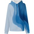 thumbnail image 3 of LAICAIW Chandails à Capuche Surdimensionnés pour Femmes 2022 Mode Ombre Décontracté à Cordon de Serrage Chandail Chandail en Molleton Manches Longues avec Poche, 3 of 4