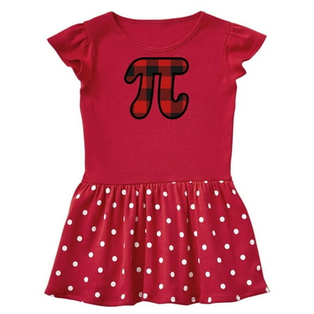 

Inktastic Pi Day Math Party Buffalo Plaid Gift Toddler Girl Dress