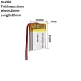 thumbnail image 2 of 3.7V 500mAh Li-Ion Battery 502535 Lithium Polymer Rechargeable Battery for Bicycle Led Light Cosmetic Instrument, 2 of 6