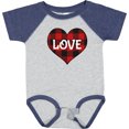 thumbnail image 3 of Inktastic Valentine Buffalo Plaid Love Boys or Girls Baby Bodysuit, 3 of 5