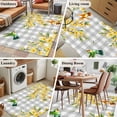 thumbnail image 6 of Spring Forsythia Flowers 3'x5' Washable Rug, Yellow Floral Hummingbird Gray Plaid Non-Slip Area Rugs for Entryway Kitchen Classroom, StainResistant Dorm Throw Carpet, Low Pile Soft Indoor Floor Mat, 6 of 9