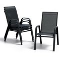 thumbnail image 1 of Alician 4Pcs Stackable Dining Chairs , High-Back Patio Dining Chairs Set, Outdoor Chairs with Textilene Fabric & Metal Frame, 1 of 7