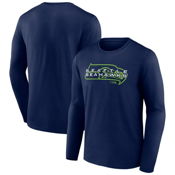 Men's College Navy Seattle Seahawks Advance to Victory Long Sleeve T-Shirt