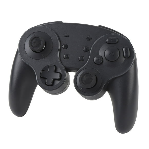 Wireless Game Controller, 3 Levels Six Axis Gyro RGB Video Game Controller with Wireless Charging Dock for Home Black