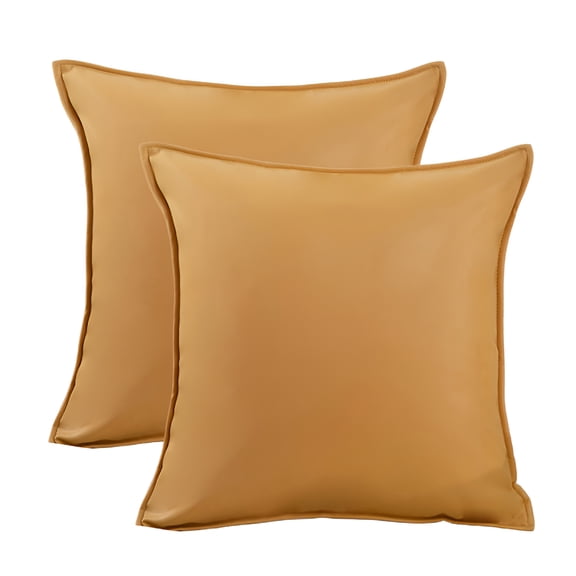 AUQ 2Pcs 20"X20" Decorative Throw Pillow Covers Soft Square Cushion Covers Gold Velvet Pillow Covers