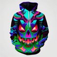 thumbnail image 3 of Sudadera con capucha con estampado de calabaza de moda de Halloween para hombre, divertida sudadera informal de manga larga con estampado 3D, jersey de gran tamaño con capucha, 3 of 5