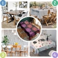 thumbnail image 4 of Pioneer Flower Floral Print Pattern Rectangle Tablecloth 60"x84",Waterproof Polyester Rectangle Table Cloth, Wipeable Spillproof Polyester Tablecloth for Dining, Camping, Indoor and Outdoor, 4 of 5