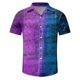 thumbnail image 1 of Camisas De Vestir Para Hombre 5xl Camisa floral para hombres Tropical Casual Manga corta Botón abajo Impreso Camisas de playa (Blue, XXL), 1 of 2