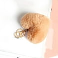 thumbnail image 2 of Coofit Key Chain Fashion Heart Shape Pom Pom Handbag Pendant Purse Charm Phone Charm, 2 of 6