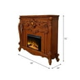 thumbnail image 6 of Pemberly Row Electric Wood Fireplace with Scrolled Legs in Honey Oak, 6 of 6