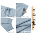 thumbnail image 5 of Fantaslook Scubaknit Pants for Women Elastic Waist Drawstring Tapered Lounge Pants with Pockets Casual Joggers, 5 of 8
