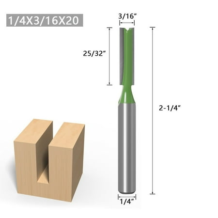 

1Pcs 1/4 Shank Single Double Flute Straight Router Bit For Woodworking
