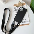thumbnail image 3 of Funda de teléfono con correa cruzada de lujo para iPhone 16, 15, 14, 12, 13, Mini, 11 Pro Max Plus, funda trasera suave de silicona de color caramelo, 3 of 5