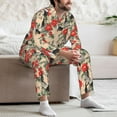 thumbnail image 7 of Rocae Roosters And Peonies Flowers for Men's Pajamas Set Mens Pjs Sets Long Sleeve Button Down Sleepwear-Small, 7 of 7