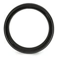 thumbnail image 2 of Grey Titanium Ring Band Wedding Grooved Edward Mirell Brushed Polished Grooved Black Ti 8mm, 2 of 6