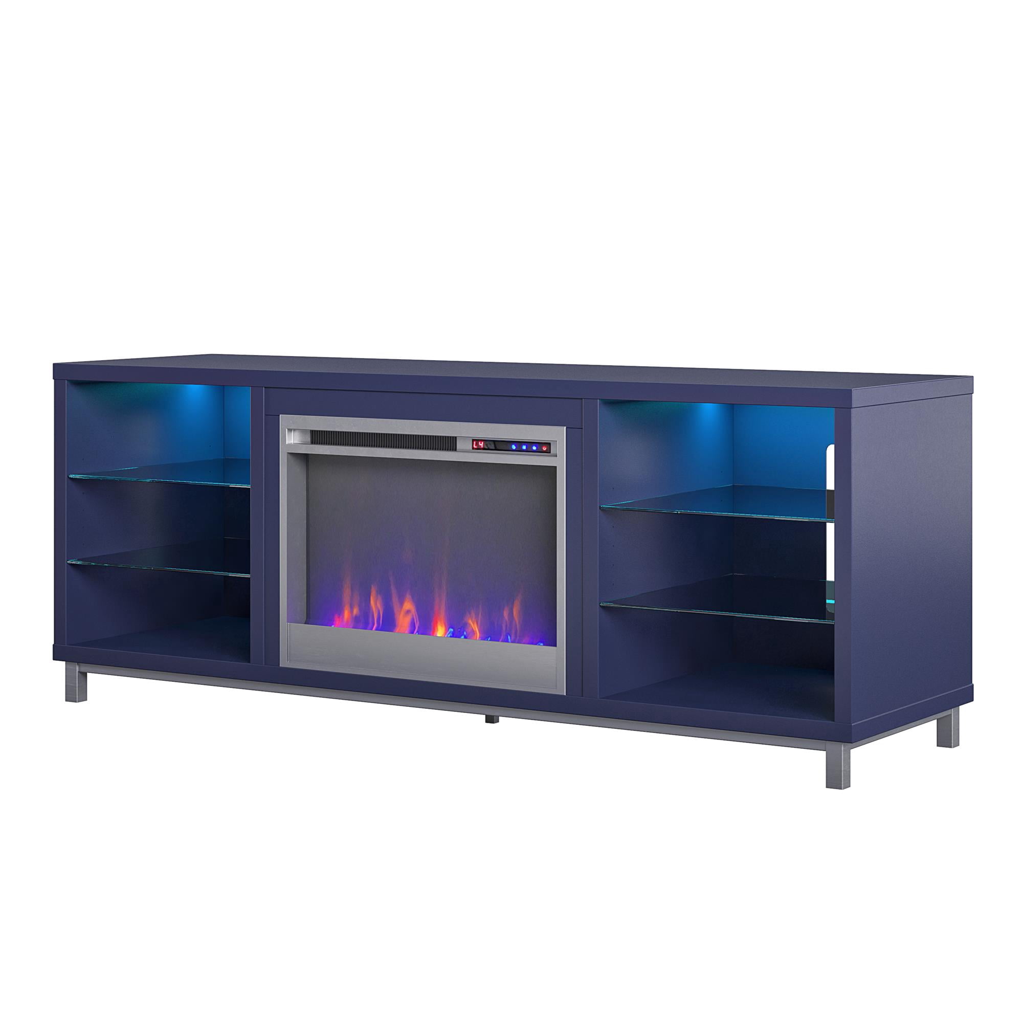 Ameriwood Home Fendall Deluxe Fireplace TV Stand for TVs up to 70", Navy