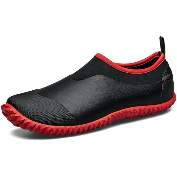 TENGTA Chaussures de Jardin Imperméables Unisexes Bottes de Pluie pour Femmes Chaussures de Lavage de Voiture pour Hommes Rouge 5