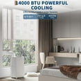 thumbnail image 6 of Lumiparty 14000 BTU Portable Air Conditioner, 3 in 1 Floor AC Unit with Dehumidifier, Remote Control & Window Kits, Cools to 750 Sq.ft., White, 6 of 8