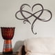 thumbnail image 3 of Decoración de pared de acero con corazón infinito, arte de pared de metal, adornos de dormitorio en casa, letrero de pared de amor para decoración de boda en casa, 14x11 pulgadas 35x29cm Muyoka Hogar, 3 of 4