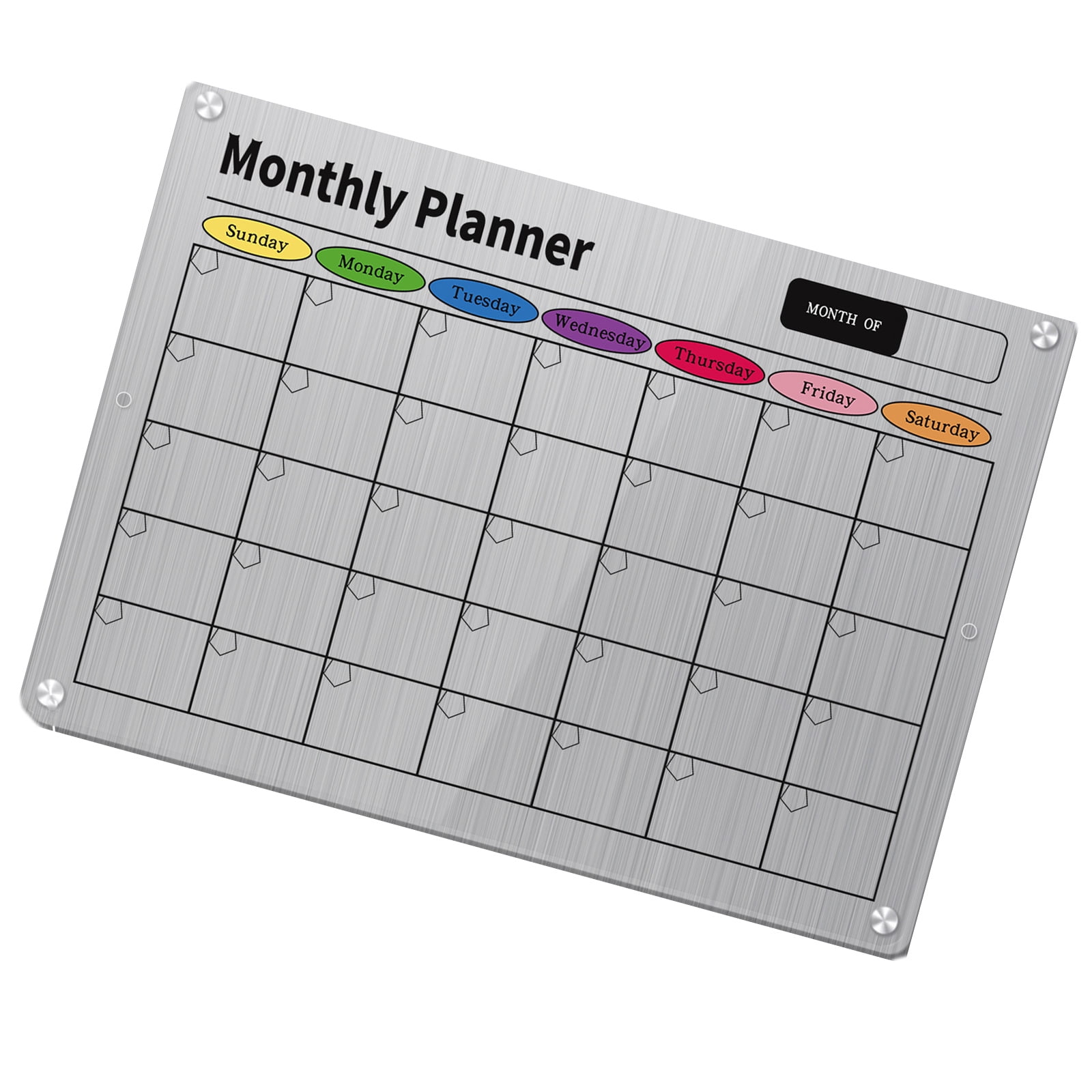 Acrylics Fridge Calendar Weekly Monthly Calendar Planner Calendar Memo Board Fridge Checklist Board