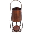 thumbnail image 1 of Ambient 12-Inch Vintage Style Iron Candle Stand Lantern, Sleek Curved Handle, Rustic Bronze, 1 of 8