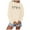 Khaki, variant on Pullover Sweatshirts for Women Trendy Winter Fall Relaxed Fit Crew Neck Long Sleeve Rolled Drop Shoulder with Pocket Floral Leisure Cotton Top Pullover(Grey,L)