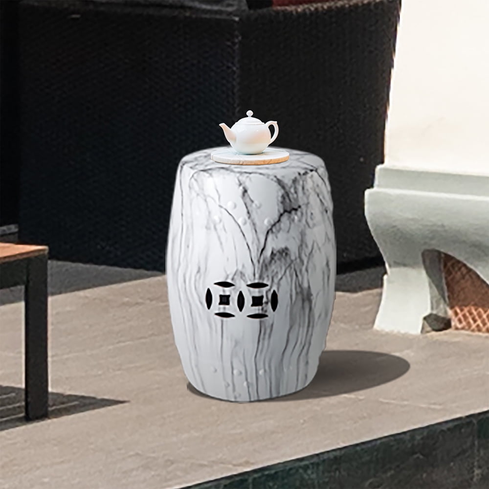 Lowestbest Multi-Use Ceramic Garden Stool/Round Side Table, Heavy Duty Patio Decorative Stool Lowestbest Multi-Use Ceramic Garden Stool/Round Side Table, Heavy Duty Patio Decorative Stool
