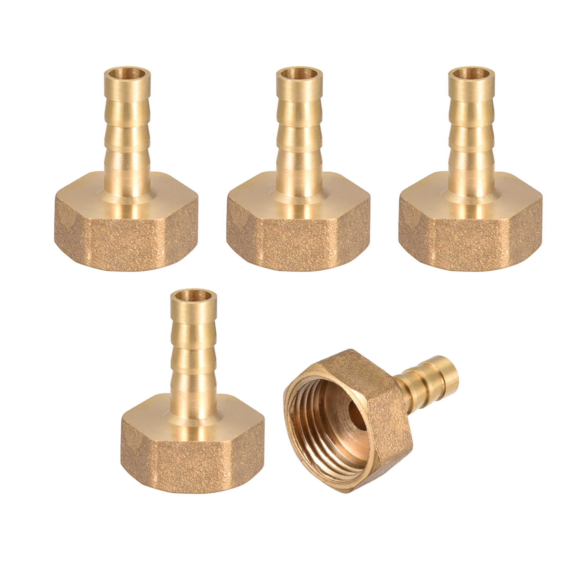Brass Barb Hose Fitting Connector Adapter 8mm Barbed x 1/2“ G Female Pipe 5pcs Walmart Canada