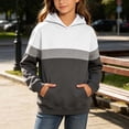 thumbnail image 4 of Sevevn Girls' Color Block Hoodie Pullover Long Sleeve Pocket Loose Fit Casual Hooded Sweatshirt, 4 of 6