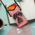 thumbnail image 2 of SEANATIVE Small Crossbody Purses for Women Men Cellphone Pouch Waterproof Phone Carrier Bag with Removable Shoulder Strap for Galaxy S24/23/22/21 Ultra, 8 x 4 inch, Dachshund Pink, 2 of 7