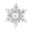 Clear AB, variant on 3D Snowflake Crystal Chunk Charm Snap Button Fit 18mm Snap Jewelry DIY -ROSE