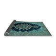 thumbnail image 2 of Ahgly Company Indoor Rectangle Medallion Light Blue Traditional Area Rugs, 6' x 9', 2 of 4
