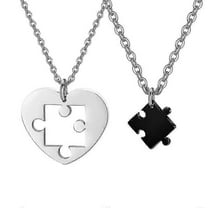 Pendant Necklace For Couple Women Men, Couple Necklace His And Her Matching Puzzle H