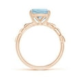 thumbnail image 2 of ANGARA Natural Nature Inspired Cushion 2.7 ct Aquamarine Ring in 14K Rose Gold for Women (Size-9mm) | March Birthstone, Birthday, Anniversary, Jewelry Gift for Women | Natural Aquamarine Ring, 2 of 9