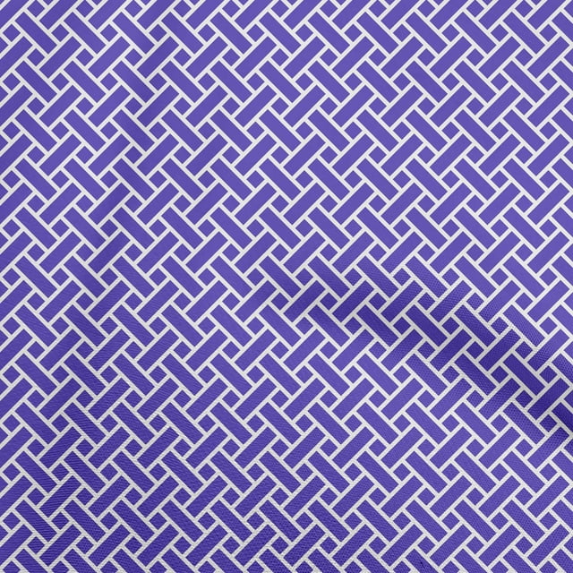 oneOone Rayon Indigo Blue Fabric Geometric Sewing Craft Projects Fabric Prints by Yard 56 Inch Wide