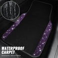 thumbnail image 3 of Car-Grand Bling Rhinestone Diamond car floor mats shining carpet sparkly glitter crytal with anti-slip heel waterproof universal fit cute girl women 4pcs Purple, 3 of 8