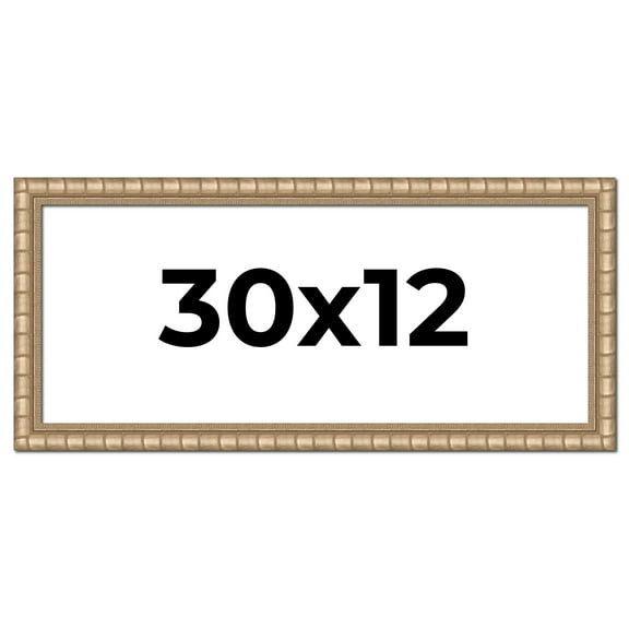 30x12 Frame Silver Real Wood Picture Frame Width 1.5 inches | Interior Frame Depth 0.5 inches |