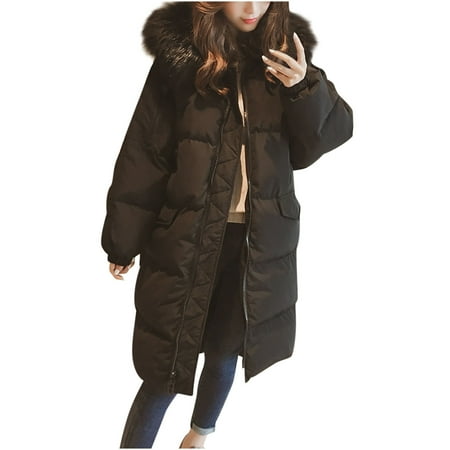 

Winter Coats For Women Long Hooded Puffer Coat Warm Thicken Quilted Puffer Jacket Warm Parka