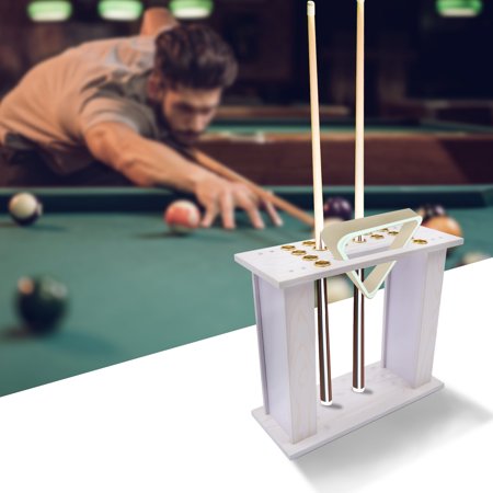 16 Billiard Cue Racks Wood Pool Cue Racks Billiard Cue Stand Fish Rod Storage Rack White for Homes Bars